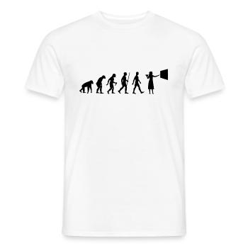 Professeur Evolution Professeur d’école Développement - T-shirt homme - blanc - Devant - AI Model Male 178 dark (178cm)