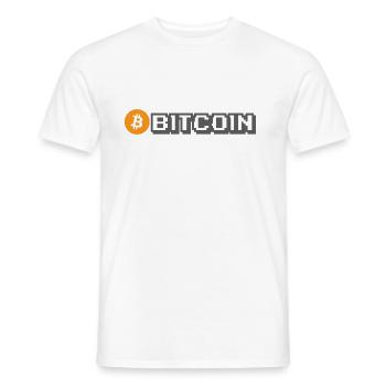 Bitcoin - T-shirt homme - blanc - Devant - AI Model Male 178 dark (178cm)