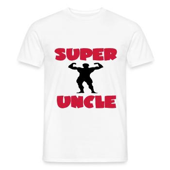 Super uncle - Men's T-Shirt - white - Front - AI Model Male 178 dark (178cm)