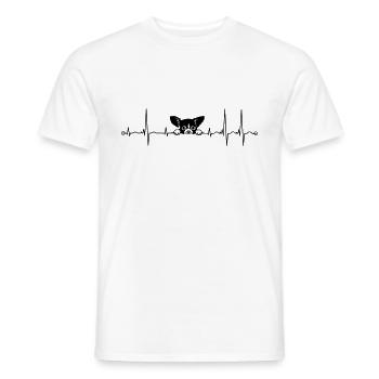 ekg chiwawa heartbeat - Men's T-Shirt - white - Front - AI Model Male 178 dark (178cm)