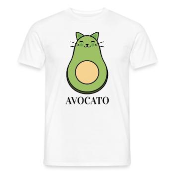 Avocato - Avocado chat - T-shirt homme - blanc - Devant - AI Model Male 178 dark (178cm)