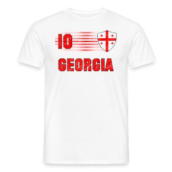 Georgien Fußball Mannschaft - Männer T-Shirt - Weiß - Vorne - AI Model Male 178 dark (178cm)