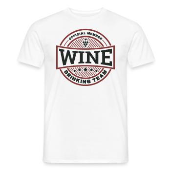 Wine Drinking Team Gift - Men's T-Shirt - white - Front - AI Model Male 178 dark (178cm)