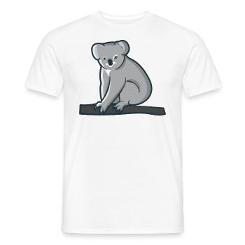 Koala sitzt auf einem Baum in Australien - Männer T-Shirt - Weiß - Vorne - AI Model Male 178 dark (178cm)