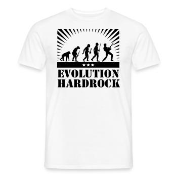 Evolution Hardrock - Männer T-Shirt - Weiß - Vorne - AI Model Male 178 dark (178cm)