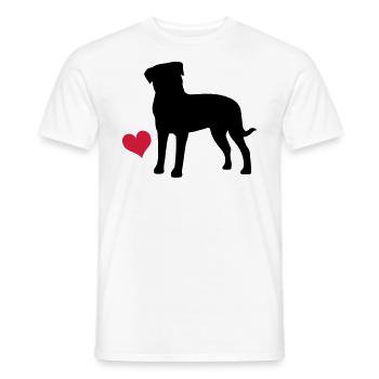 M. Rottweiler - T-shirt homme - blanc - Devant - AI Model Male 178 dark (178cm)