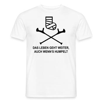 Gipsbein - Männer T-Shirt - Weiß - Vorne - AI Model Male 178 dark (178cm)