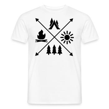 Tente - T-shirt homme - blanc - Devant - AI Model Male 178 dark (178cm)