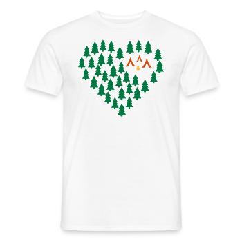 Camping - Men's T-Shirt - white - Front - AI Model Male 178 dark (178cm)