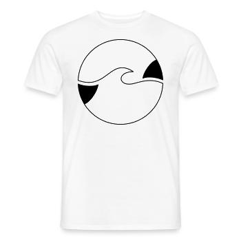 Wave - Men's T-Shirt - white - Front - AI Model Male 178 dark (178cm)