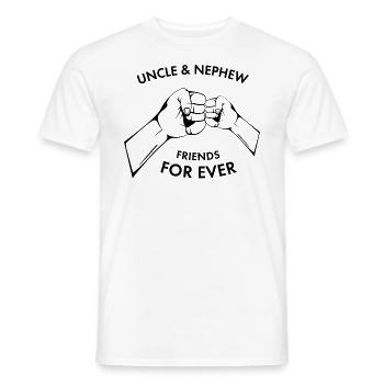 Hände Uncle Nephew schwarz Geschenk Idee - Männer T-Shirt - Weiß - Vorne - AI Model Male 178 dark (178cm)