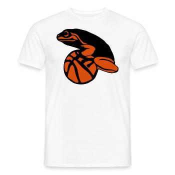 Frosch auf Ball Basketball Logo Sport 1 - Männer T-Shirt - Weiß - Vorne - AI Model Male 178 dark (178cm)