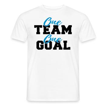 Team Work Goal Sport Team Goal Gift Idea - Men's T-Shirt - white - Front - AI Model Male 178 dark (178cm)