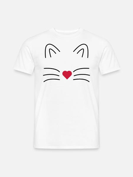 Chat - T-shirt homme - blanc