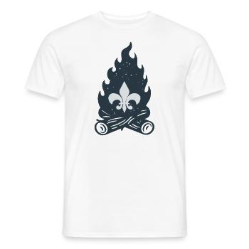 Ciel étoilé Scout de feu de camp - T-shirt homme - blanc - Devant - AI Model Male 178 dark (178cm)