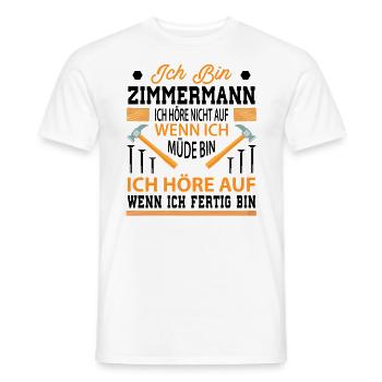 Zimmerer Lustig - Männer T-Shirt - Weiß - Vorne - AI Model Male 178 dark (178cm)