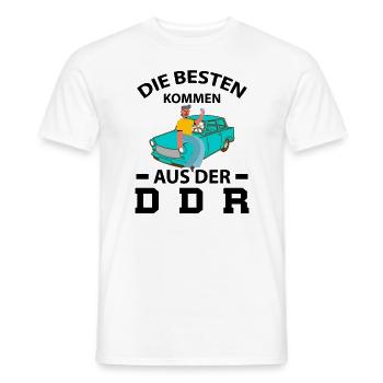 Die Besten Kommen Aus Der DDR - Männer T-Shirt - Weiß - Vorne - AI Model Male 178 dark (178cm)