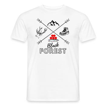 BlackForest Kompass - Männer T-Shirt - Weiß - Vorne - AI Model Male 178 dark (178cm)