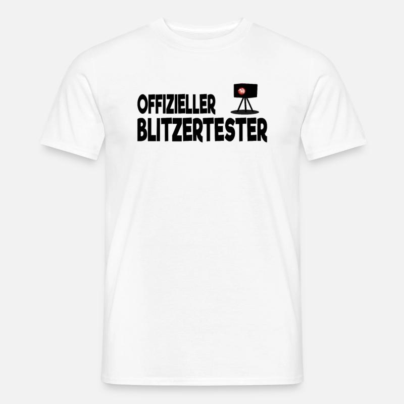 Offizieller Blitzertester Radarkontrolle Blitzer - Männer T-Shirt - Weiß