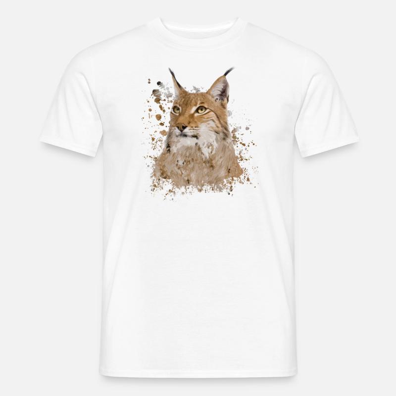 ryś - T-shirt męski - biały