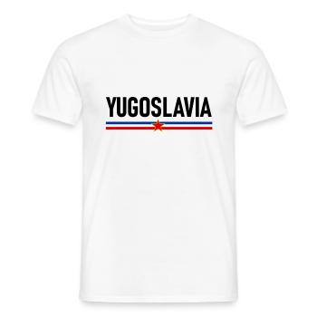 Yugoslavia Albania Albanians - Men's T-Shirt - white - Front - AI Model Male 178 dark (178cm)
