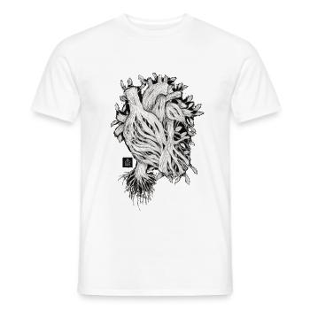 Au cœur des bois - T-shirt homme - blanc - Devant - AI Model Male 178 dark (178cm)