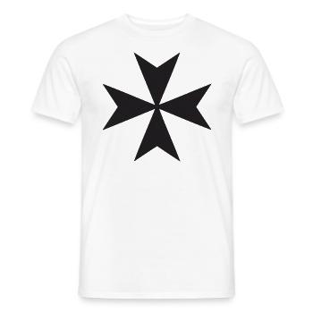 Maltese Cross - Men's T-Shirt - white - Front - AI Model Male 178 dark (178cm)