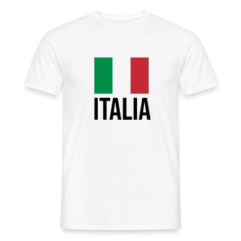 Italia Italy Italian - T-shirt homme - blanc - Devant - AI Model Male 178 dark (178cm)
