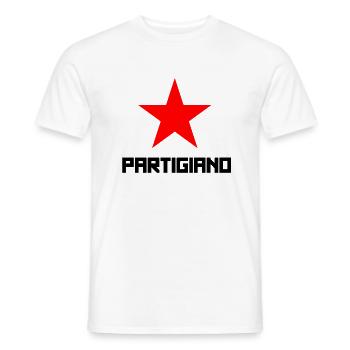 O Partigiano Italie Italien - T-shirt homme - blanc - Devant - AI Model Male 178 dark (178cm)