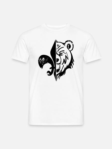 Pfadfinder Lilie Bär Used - Männer T-Shirt - Weiß