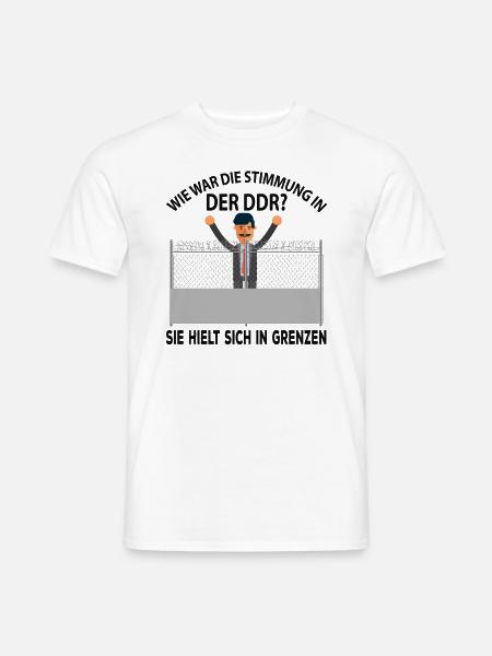 Wie war die Stimmung in der DDR? - Männer T-Shirt - Weiß
