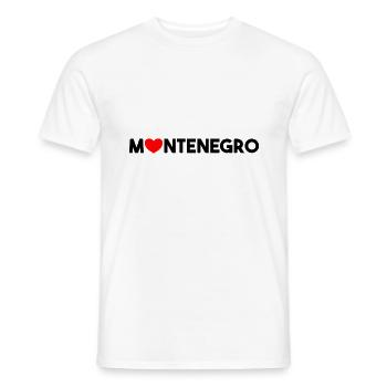 Monténégro! - T-shirt homme - blanc - Devant - AI Model Male 178 dark (178cm)