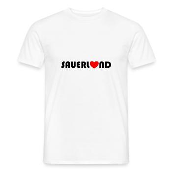 Sauerland! - Männer T-Shirt - Weiß - Vorne - AI Model Male 178 dark (178cm)