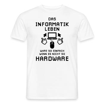 Das Informatik Leben - Männer T-Shirt - Weiß - Vorne - AI Model Male 178 dark (178cm)