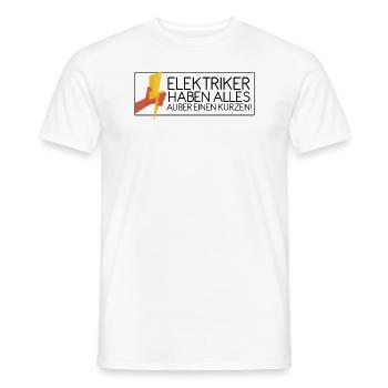 Elektriker Elektromeister Handwerker - Männer T-Shirt - Weiß - Vorne - AI Model Male 178 dark (178cm)
