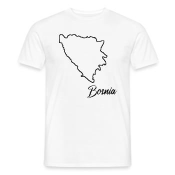 Bosnia Funny Bosna saying as a gift - Men's T-Shirt - white - Front - AI Model Male 178 dark (178cm)