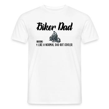 Biker dad - Men's T-Shirt - white - Front - AI Model Male 178 dark (178cm)