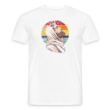 Funny Christian saying about Jesus and God! - Men's T-Shirt - white - Front - AI Model Male 178 dark (178cm)