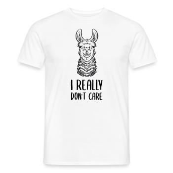 Funny llama saying about animals from South America! - Men's T-Shirt - white - Front - AI Model Male 178 dark (178cm)