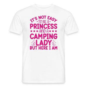 Je Suis Une Princesse Et Une Dame De Camping - T-shirt homme - blanc - Devant - AI Model Male 178 dark (178cm)