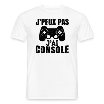Je Peux Pas J'ai Console - T-shirt homme - blanc - Devant - AI Model Male 178 dark (178cm)