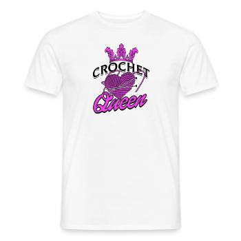 Crochet Queen Funny Crochet Lover - Quilting - Men's T-Shirt - white - Front - AI Model Male 178 dark (178cm)