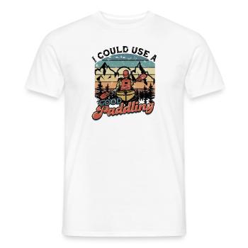 Je pourrais utiliser une bonne pagaie - Canoë Nautique - T-shirt homme - blanc - Devant - AI Model Male 178 dark (178cm)