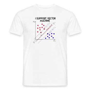 Ich unterstütze Vector Machines Machine Learning - Daten - Männer T-Shirt - Weiß - Vorne - AI Model Male 178 dark (178cm)