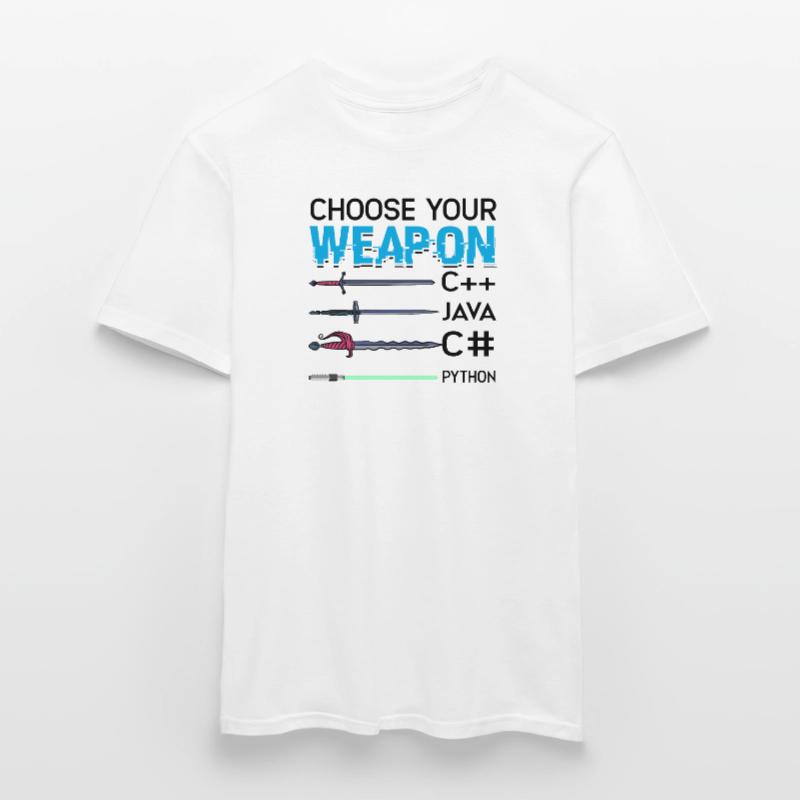 Choose your weapon C++ Java C# Phyton - Internet Men’s T-shirt