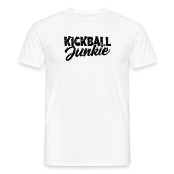 Kickball Junkie Cool Kick Ball - Teamspieler - Männer T-Shirt - Weiß - Vorne - AI Model Male 178 dark (178cm)