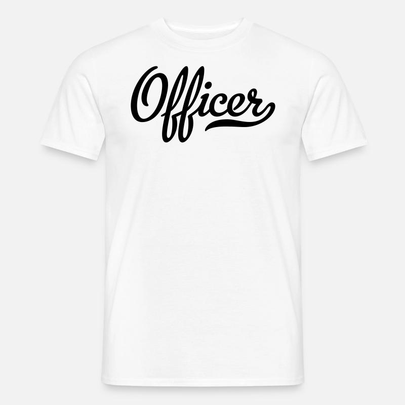 Officer - Männer T-Shirt - Weiß