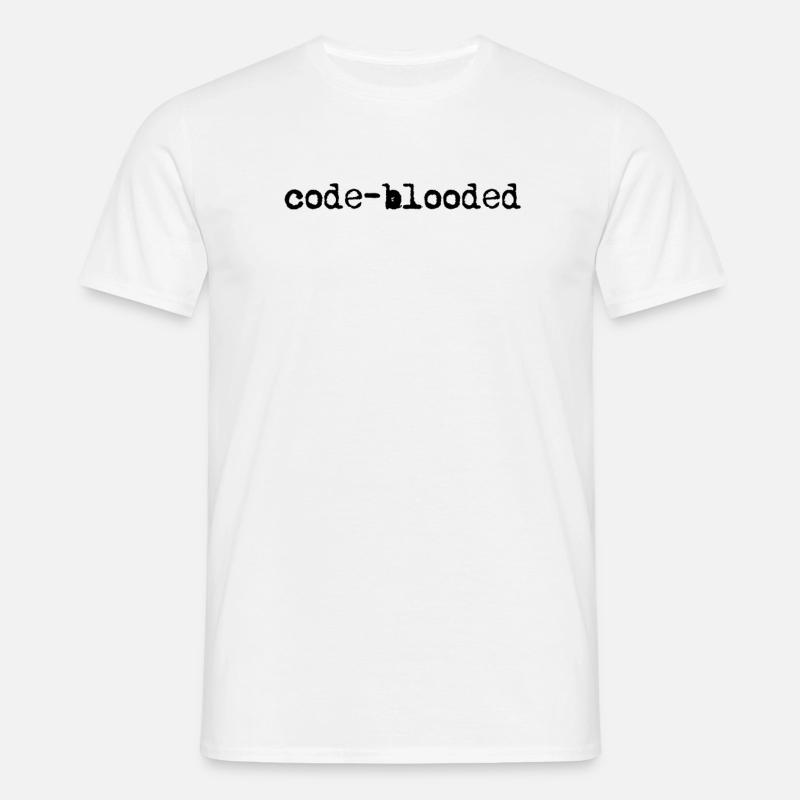 Lustige Code-Blut-Programmier-Codierung - Data Web - Männer T-Shirt - Weiß