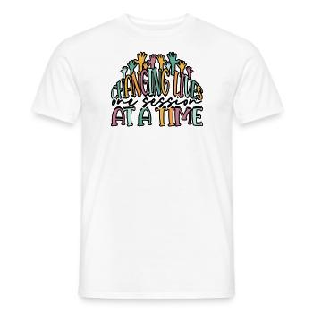Leben in einer Sitzung nach der anderen verändern - Mental - Männer T-Shirt - Weiß - Vorne - AI Model Male 178 dark (178cm)
