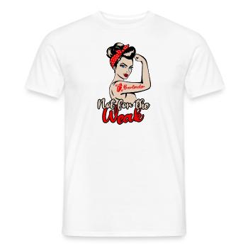 Bartender not for the weak - Bartender Mixologist - Men's T-Shirt - white - Front - AI Model Male 178 dark (178cm)